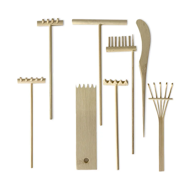 9 шт. Набор бамбуковых граблей для рисования песком 6 | Дом и сад
