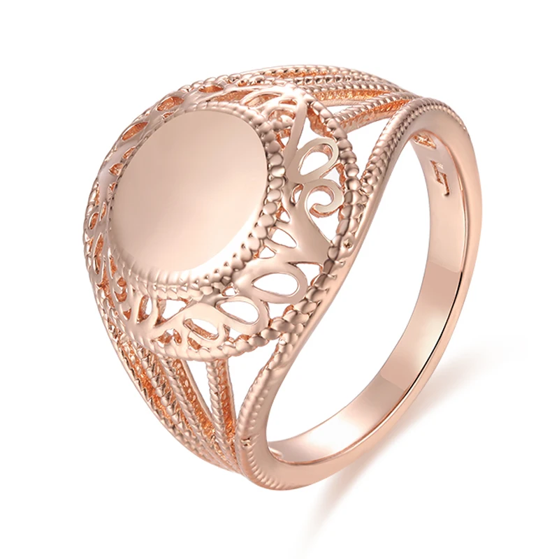 FJ 2 стиля новинка для женщин и мужчин 585 цвет розовое золото Круглый ромб Фотофон