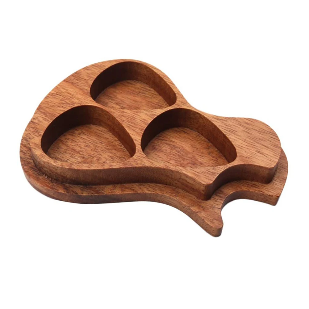 

3pcs Replacement With Case Bass Ukulele Wooden Guitar Picks Gift Portable Storage Holder Tool Musical Instrument Smooth Surface
