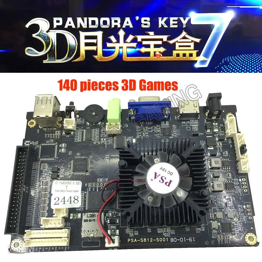 3D Pandora Key 2448 в 1 семейная версия материнская плата Аркада видео Jamma игровая консоль