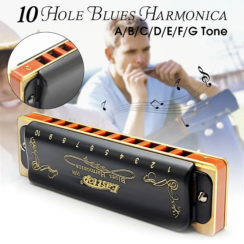 Черный T008K Easttop Chromatic Harmonica Cromatica Mondharmonica Профессиональный портативный