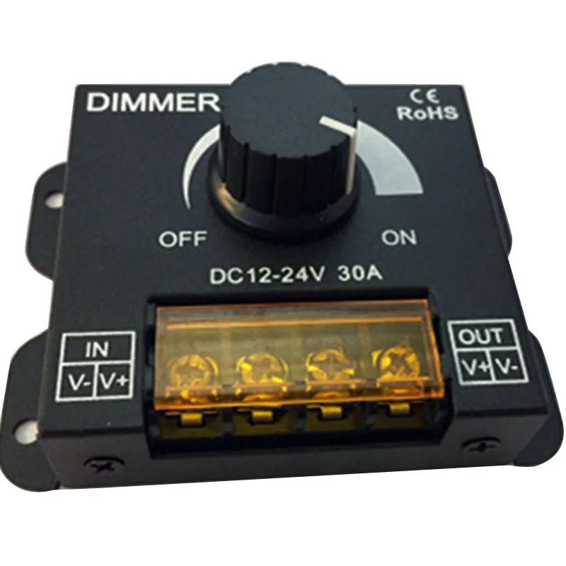 Фото Железный корпус DC12V-24V 30A 360 Вт светодиодный диммер Регулируемая Яркость лампа 5050 Железный корпус DC12V-24V 30A 360 Вт светодиодный диммер Регулируемая Яркость лампа 5050