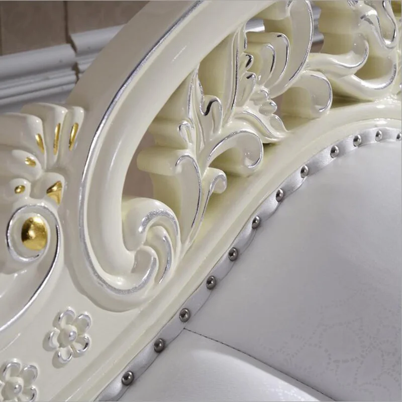 Современная Европейская кровать из массива дерева модная резная мебель