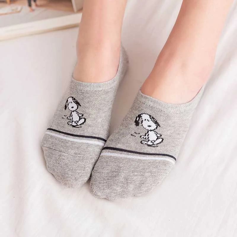 Минималистичные короткие носки с мультяшным аниме удобные дышащие Нескользящие