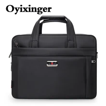 OYIXINGER Mans Business Briefcase For 17.3 Inch MacBook Dell Lenovo Handbag Shoulder Laptop Bags Capacity office Computer Bag