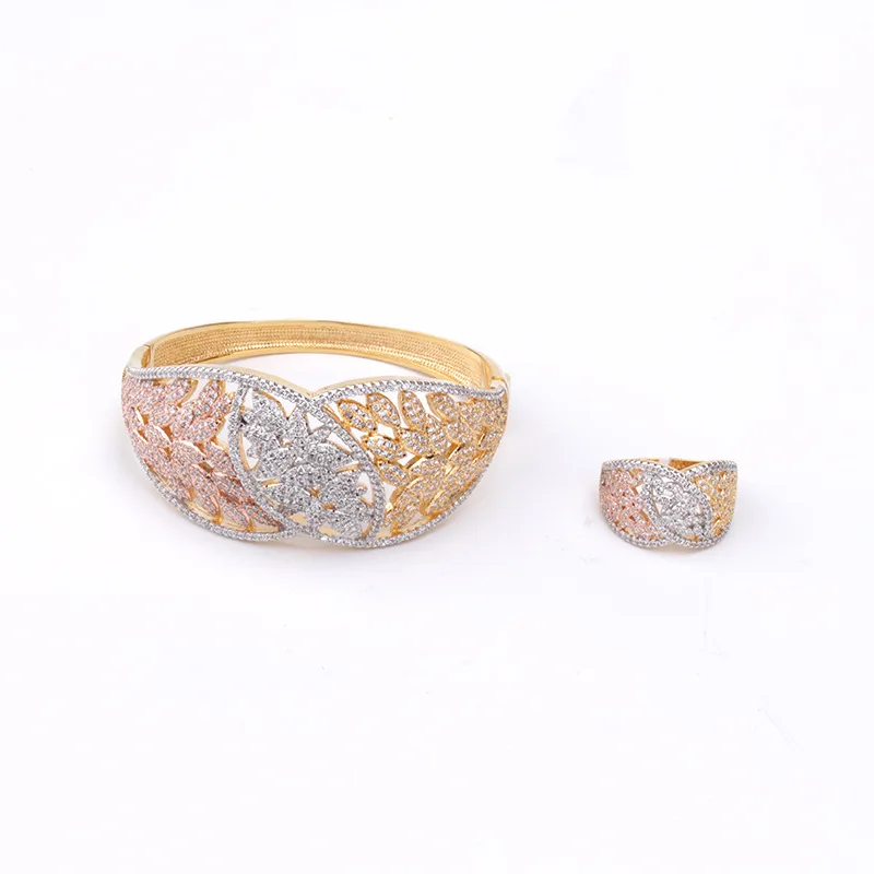 Роскошный модный классический разноцветный браслет кольцо медные циркониевые