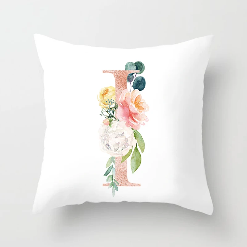 День Святого Валентина Декор буквы G L розовые цветы наволочка домашний 45*45 см из