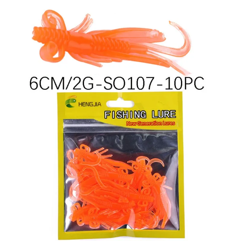 10 шт./компл. искусственные приманки Ложные в форме креветки Светоотражающие
