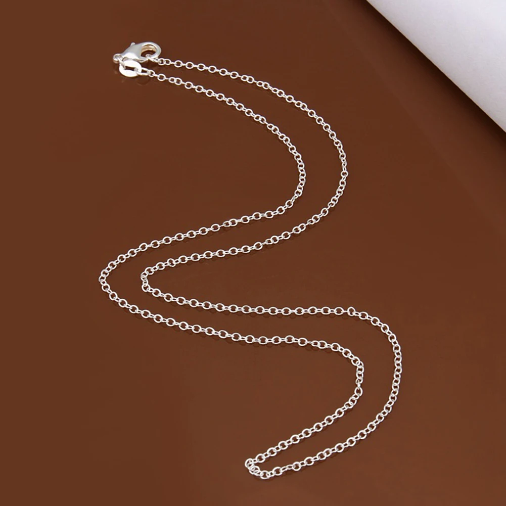 18/24inch Minimalist Silver Plated Necklace Chain DIY Jewelry Making Accessory Electroplating fashion cross chain fine new | Украшения и