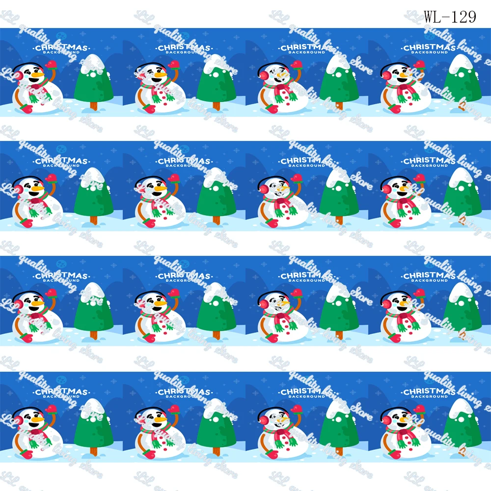 Бант для волос WL 1 дюйм с рождественским принтом | Дом и сад