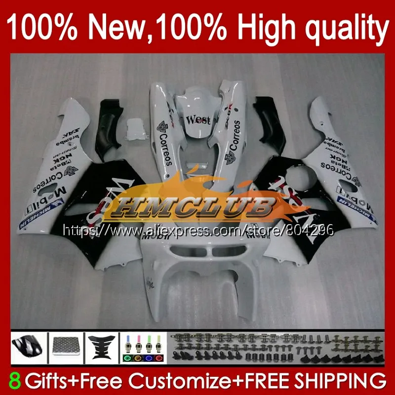 

Корпус для KAWASAKI ZX 636 600CC ZX636 ZX-6R ZX6R 94 95 96 97 102No.26 ZX600 ZX 6R ZX-636 1994 1995 white west 1996 1997 обтекатель