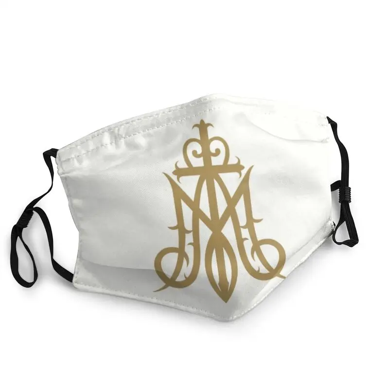 

Девы Марии монограмма ПР Мария лицевая маска для взрослых и пр. Мария католик христианин маска против дымки защитный респиратор муфельная п...