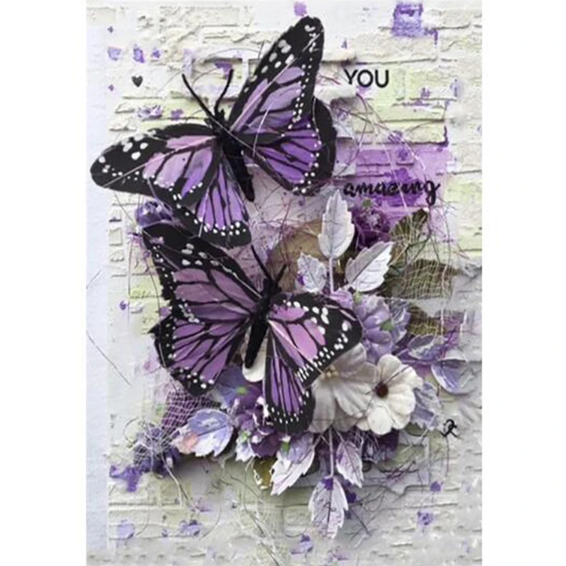 

5D DIY Diamond Painting Full Square Round Rhinestone Embroidery Handmade Animal Butterfly Picture Cross Stitch Mosaic Home Decor