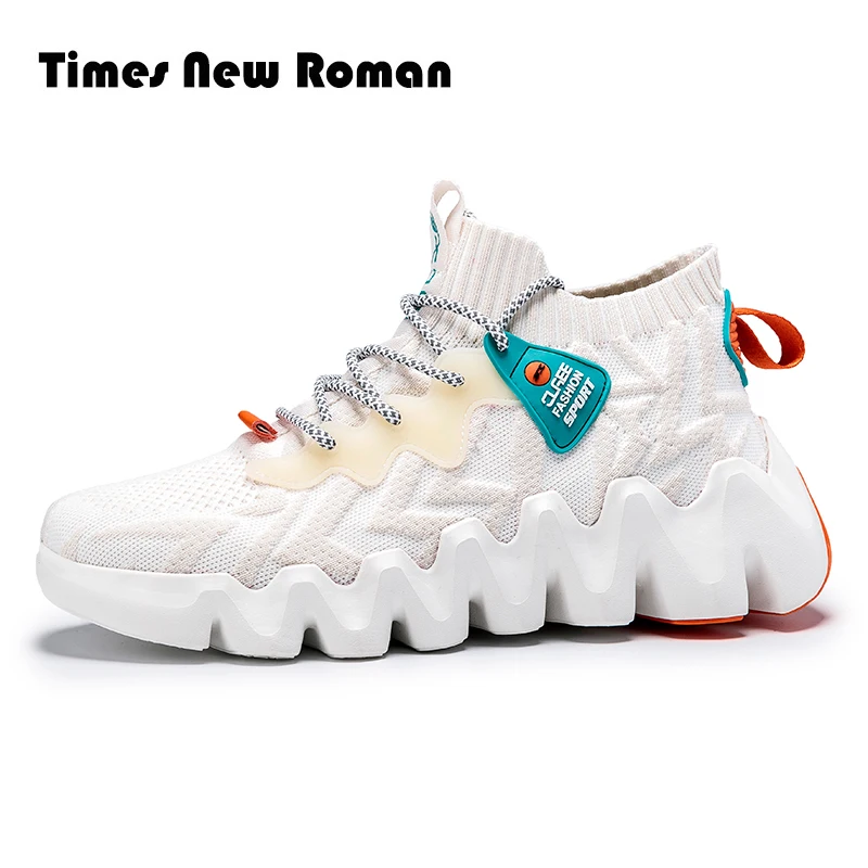 

2020 Times New Roman High Quality Fashion Men Socks Chunky Sneakers 2020 Summer Breathable Height Increasing Man Casual Shoes