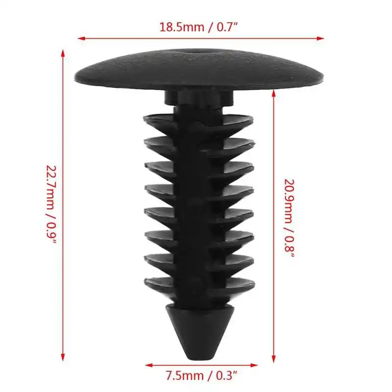 

100Pcs Rivet Clips Universal Car Door Trim Bumper Rivets Clip Screws Push Fastener Retainer Clips