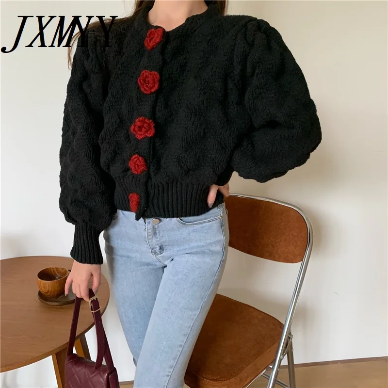 Укороченный свитер JXMYY корейский Кардиган укороченный топ 2021 модные свитера