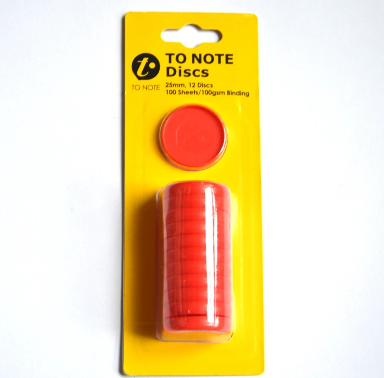 25mm red 12 шт./партия, прозрачное цветное пластиковое связывающее кольцо, дисковое свободное кольцо, округлое рулон, внутренние книги, офисное хранилище - Color: 25mm red