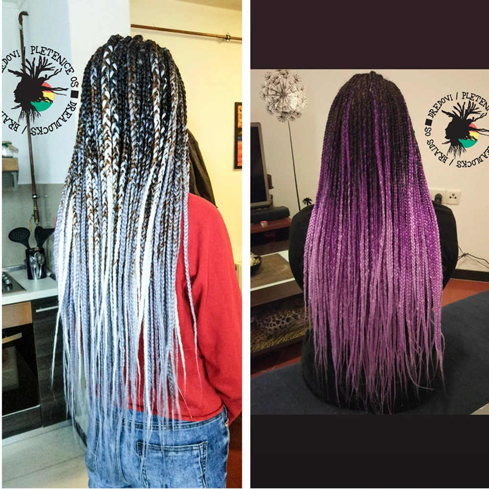 Синтетические косички для наращивания Длинные Ombre 24 дюйма 100 г 2T 3T 4T|extension