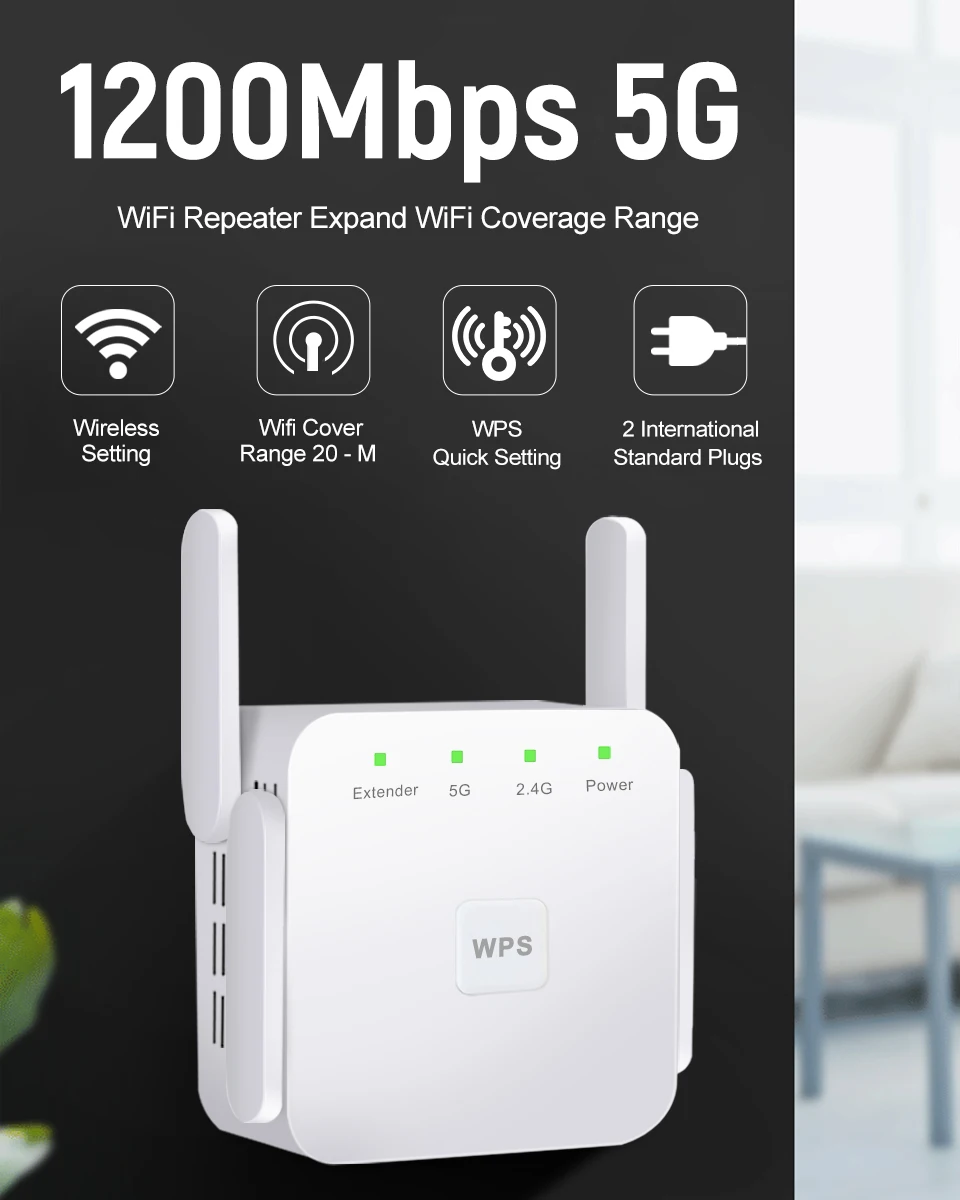 WiFi ретранслятор WiFi удлинитель 2,4G 5G беспроводной WiFi усилитель Wi Fi усилитель 5 ГГц Wi Fi сигнал ретранслятор Wi-Fi точка доступа