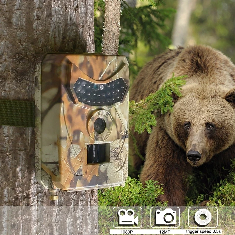 

New Wildlife Camera 12MP Outdoor Hunting Camera Wild Animal Detector Trail Camera HD Waterproof IP65 Wireless Photo Trap