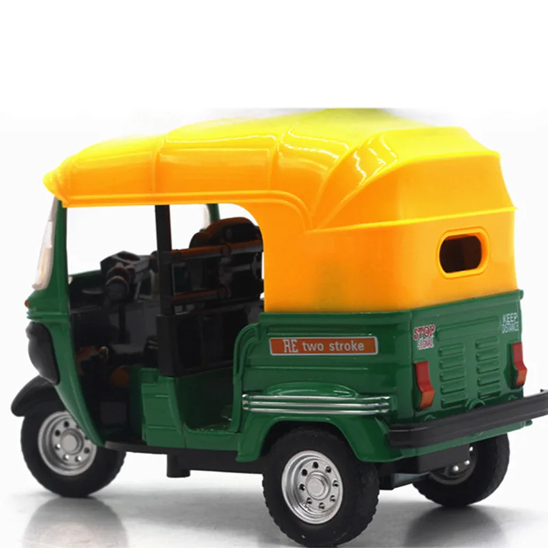 High Simulation Indian Tricycle Cars Toy India Pull Back Light Sound Motorcycle Toys Car for Kids Children Gifts Green | Игрушки и хобби