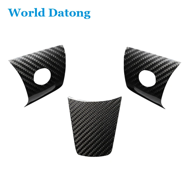 

Car Wheel Carbon Fiber Sticker Interior Steering Wheel Cover Trim 3pcs for Tesla Model 3 2017-2019