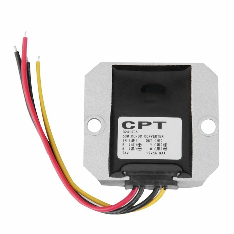 Водонепроницаемый Dc/Dc преобразователь напряжения Регулятор 24V Шаг вниз до 12V 5A