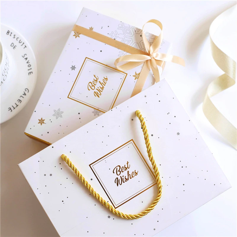 Печать Золотое письмо наилучшие пожелания Снежинка полуосенняя коробка для