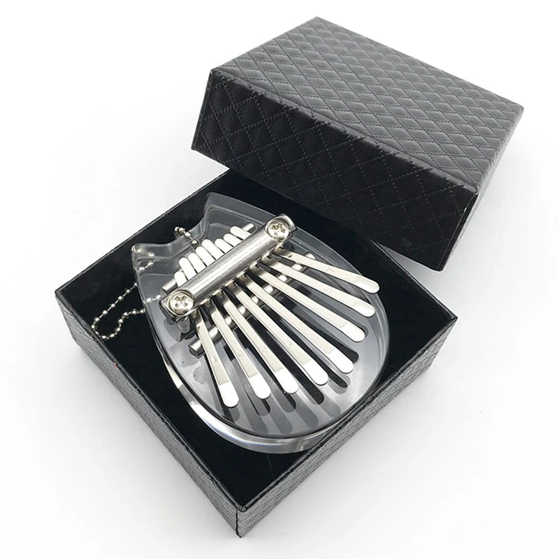 

1set 8 Keys Wood Chinchilla Kalimba African Thumb Piano & 2Pcs 8 Keys Kalimba Thumb Piano Crystal Kalimba Acrylic