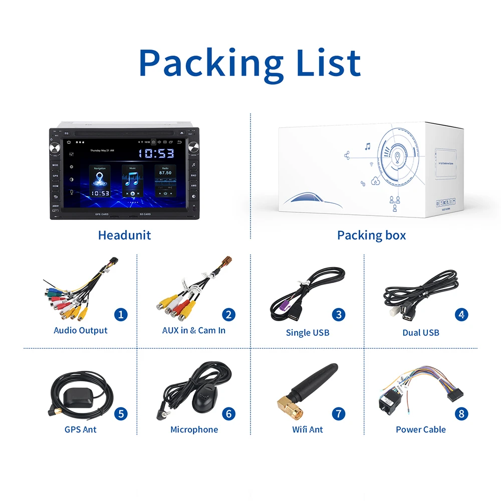 

2 Din Android 10.0 Car DVD Raio for VW Passat(MK5) Jetta Bora/Polo(MK3,4) Golf(MK4) Citi Golf,Chico Sharan Transporter