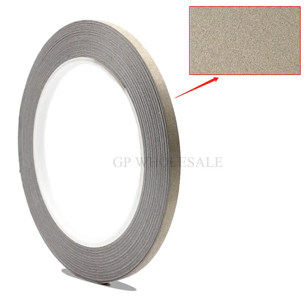 

1x 6mm* 20M for Phone PC Cable Repair, Conductive Fabric Cloth Tape, EMI Shielding, Single Adhesive, Silver Color