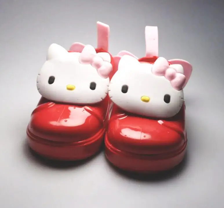 Стиль hello kitty пластиковые сандалии для девочек дышащая детская обувь детские сандалии