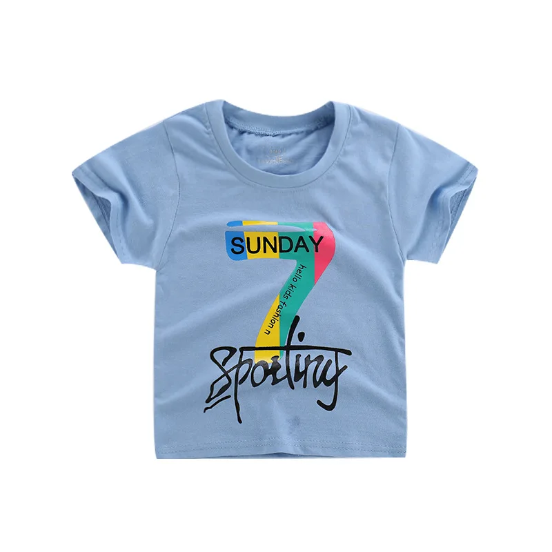 Футболка для маленьких мальчиков и девочек летние повседневные топы с короткими