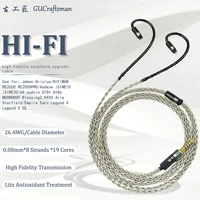 gucraftsman 6n single crystal silver 0 78mm 2pin 64audio a12tu12 a18 tia fourte oriolus re2000 isine20 headphone upgrade cable