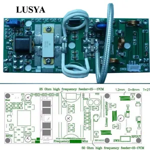 Lusya 100 Вт FM VHF 80 МГц-170 МГц RF усилитель мощности плата AMP DIY наборы для любительского радио C4-001