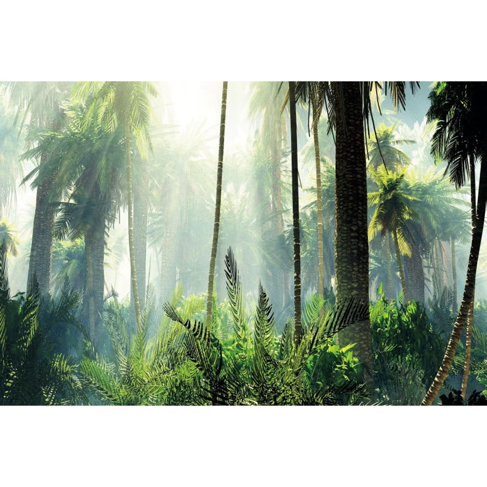 

Summer Tropical Forest Jungle GreenTree Nature Scenery Baby Portrait Backdrop Vinyl Photography Background For Photo Studio