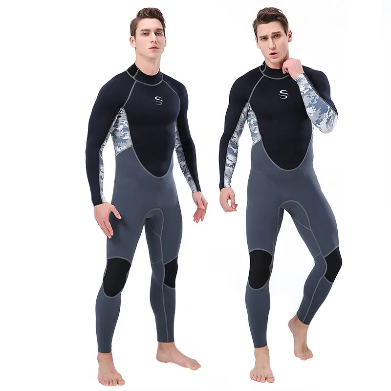 Diving suit 2mm Neoprene wetsuit men full body one piece suits snorkeling surfing spearfishing wetsuit winter thermal swimwear