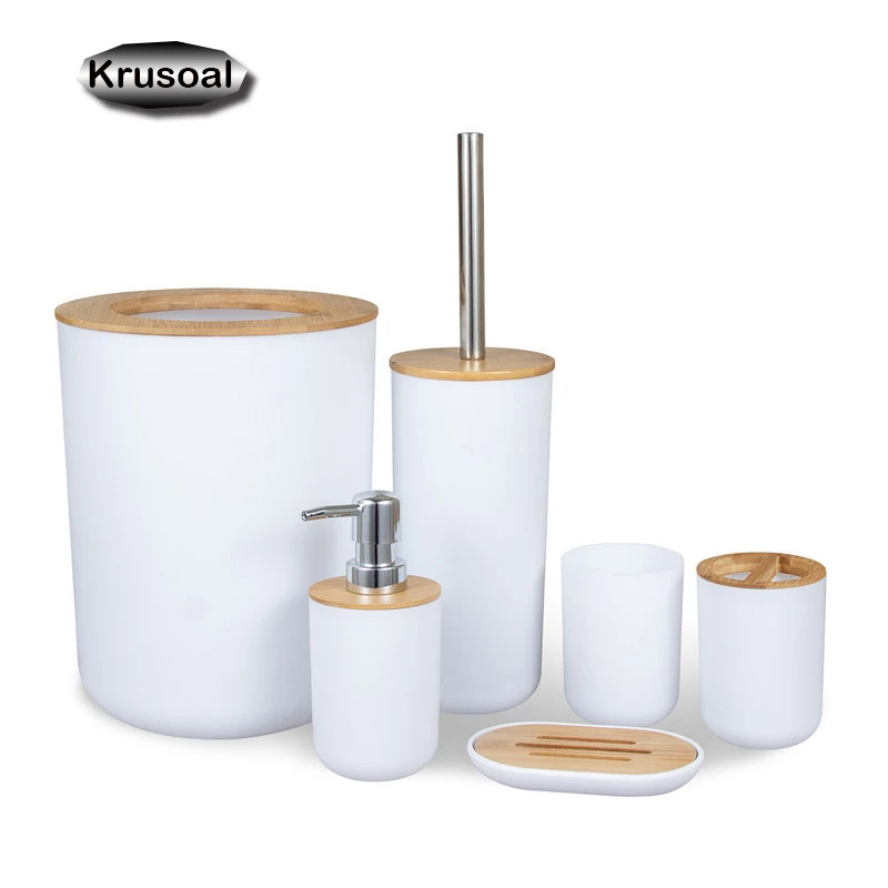 

Набор аксессуаров для ванной из бамбука, 6 шт.