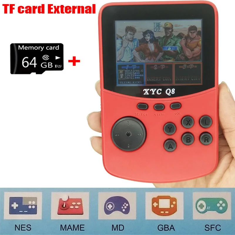 Handheld Retro Game Console for NES\MAME\MD\GBA\SFC Open Source Arcade Progress Save/Load 512M\64G TF card External Player | Электроника