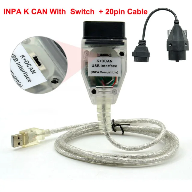 Автомобильный диагностический инструмент INPA K + CAN для BMW DCAN USB кабель с 20