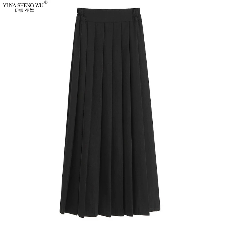 Japanese School Uniforms for Girls Solid Color COS Pleated JK Skirts Black Grey High Student Academy Style Bottoms | Тематическая