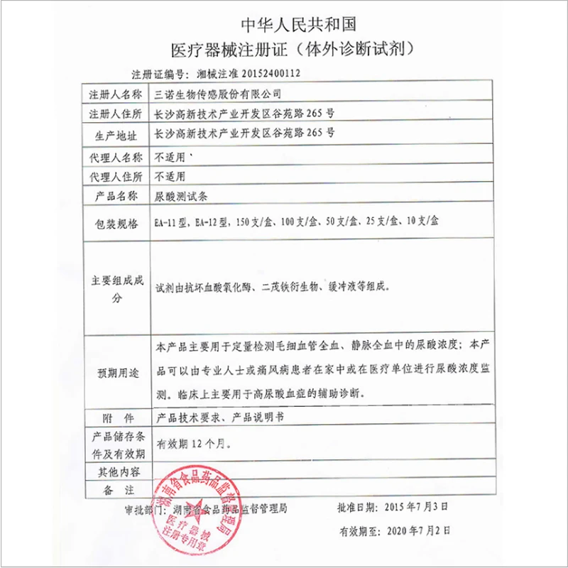 Новый набор для измерения глюкозы в мочевой кислоте и крови тест полоски уровня