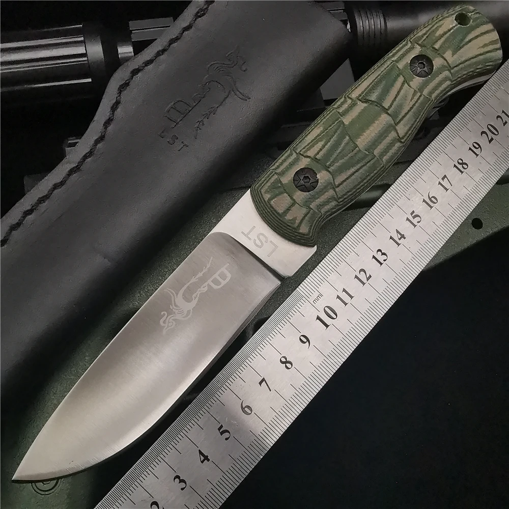 22 см (8 6 ') 58HRC фиксированным лезвием труборез карманные ножи с охотничий прямой