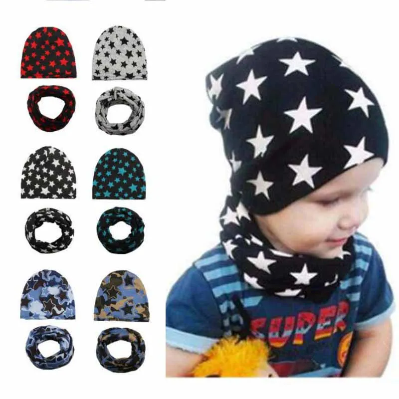 

Baby Cotton Hat for Boys Girls Winter Crochet Baby Warm Beanies Hat Girl Boy Cap New Children Collar Scarf Baby Cap