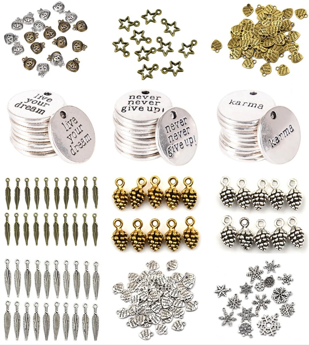 1 сумка ручной работы с сердечком в форме листа Круглые Подвески ожерелье