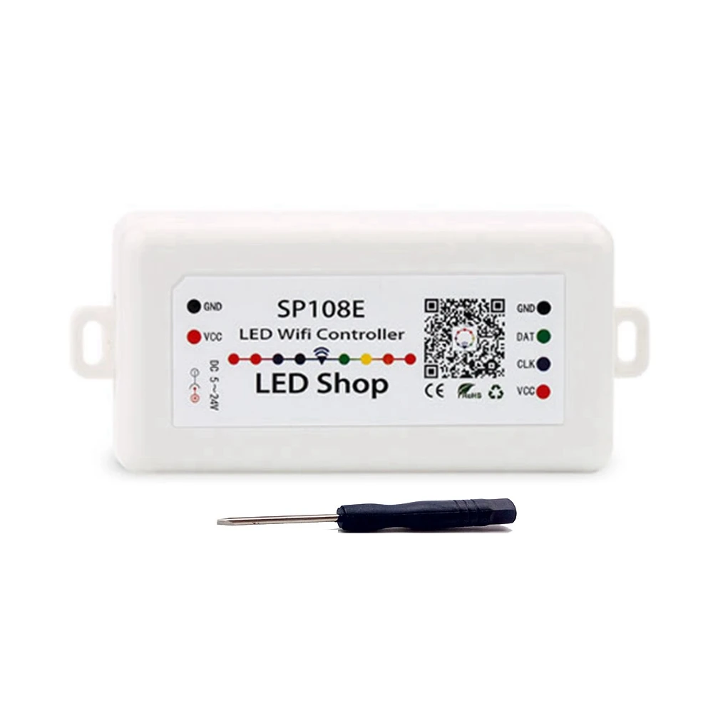 SP108E Bluetooth музыка Wifi RGB Светодиодные полосы контроллер для WS2812B WS2811 SK6812 UCS1903 LPD6803 WS2801 Светодиодные полосы светильник DC5-24V - Цвет: SP108E