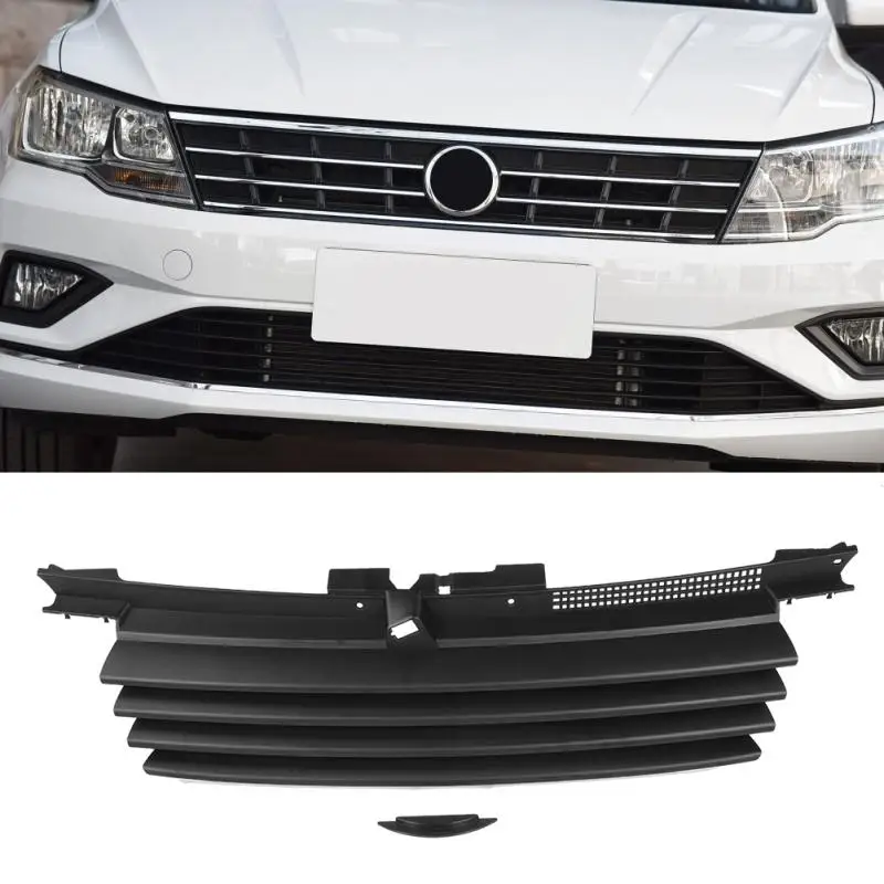 Car Front Badgeless Hood Grill Notch Filler for Bora MK4 1999 2000 2001 2002 2003 2004 2005 ABS Black Styling |