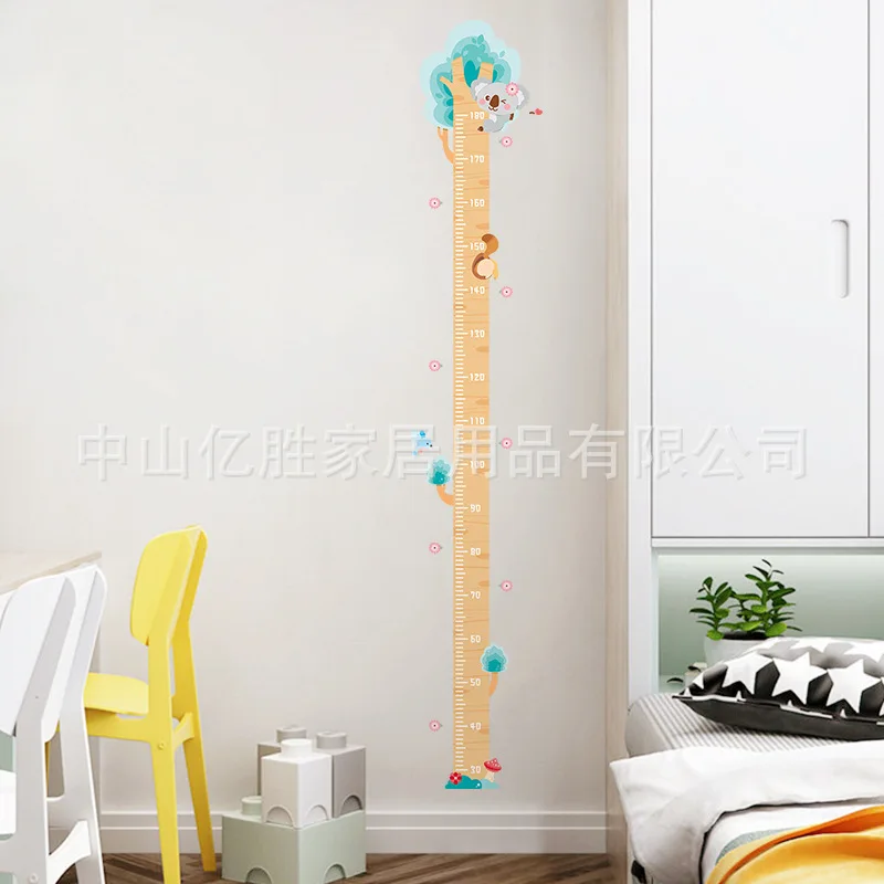 Мультяшные настенные наклейки Koala на дерево детские измерения роста для детской