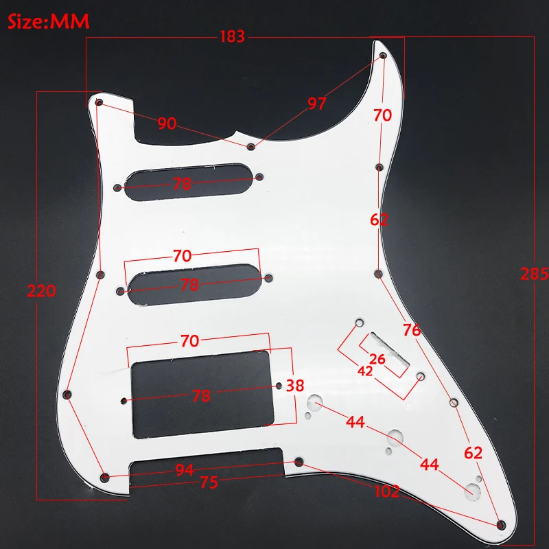 11 löcher st elektrische gitarre schlagbrett ssh gitarre scratch platte schlagbrett anti scratch platte für fd e gitarre mit schraube free g