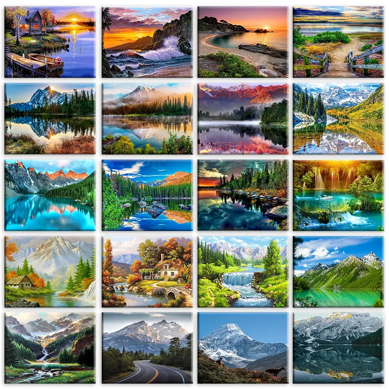 GATYZTORY Painting By Numbers On Canvas With Frame Diy Kit For Adults Drawing Acrylic Paint Oil Picture Of Coloring By Numbers A